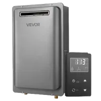 VEVOR Propane Tankless Water Heater, 8Gal Outdoor 191000 BTU Instant Hot Water Heater, Smart Temperature Control & 3/4 inch NPT Interface& Multiple Security Protections for Whole House, Silver Gray | VEVOR US