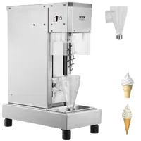 VEVOR Ice Cream Blender, 750W High-Speed Ice Cream Maker Mixer Stir Machine 1740RPM, 304 Stainless Steel Ice Cream Shaker, Long Handle + PC Protective Shield, Customizable with any Flavor of Ice Cream | VEVOR US