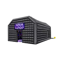 VEVOR Inflatable Nightclub, 29.5 x 19.7 x 13.1 Ft, Blow up Party Tent with 1100W Blower, Large Inflatable Night Club Tent for Adults, Easy Setup Inflatable House Air Cube for Wedding Birthday Black | VEVOR US