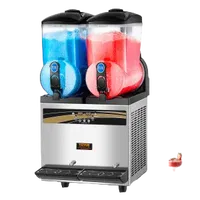 VEVOR Margarita Machine, 15Lx2 Tank Commercial Slushy Machine, Slushie Machine 1000W, Commercial Margarita Maker, Smoothie Frozen Drink Maker for Supermarkets Cafes Restaurants Bars Home Use | VEVOR US