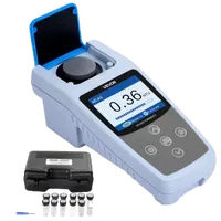 VEVOR Turbidity Meter, 0–1000 NTU Measuring Range, ISO 7027 Compliant, Portable Red Light Turbidimeter, Quick Reading, with Calibration Solutions, Sample Vials, and Carry Case, for Field and Plant | VEVOR US