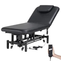 VEVOR Professional Electric Lift Massage Table, 0-45° Adjustable Backrest Medical Table Beauty Bed, Height Adjustable Tattoo Spa Table on Wheels, Electric Massage Table with Headrest, 550LBS | VEVOR US