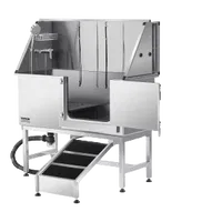 VEVOR Stainless Steel Dog Washing Station, 50 inch Pet Grooming Tub w/ Ramp, PE Water Filter Board, Faucet & Showerhead & Soap Holder Dog Bathtub for Large & Medium & Small Pets (Right Door) | VEVOR US