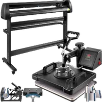 VEVOR 8 In 1 Heat Press Sublimation Machine & 53″ Vinyl Cutter Cutting Plotter | VEVOR US