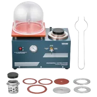 VEVOR Vacuum Investing Casting Machine, 290W Power, with 3 CFM Pump and Bell Jar, Convenient Oil Injection Port, Precision Pressure Gauge, 11 x 11 in Workbench, Casting Machine for Jewelry and Metal | VEVOR US