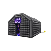 VEVOR Inflatable Nightclub, 19.7 x 16.4 x 12 Ft, Blow up Party Tent with Disco Lights & 680W Blower, Large Inflatable Night Club Tent for Adults, Inflatable House Air Cube for Wedding Birthday Black | VEVOR US