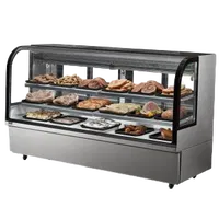 VEVOR Refrigerated Display Case, 32 Cu.Ft./901L Large Pastry Display Case, 4-Tier Commercial Display Refrigerator with LED Lighting, Downdraft Cooling, Movable with Casters, for Bakery | VEVOR US