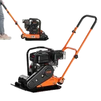 VEVOR Vibratory Compaction Tamper, 6.5 HP, 196CC Gas Engine, 4,200 lbs Force, 5,600 VPM Plate Compactor with 22.1 x 15.9 in Plate for Walkways, Asphalts, Paver Landscaping, CARB & EPA Compliant | VEVOR US