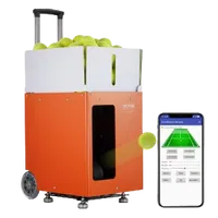 VEVOR Tennis Ball Machine, Automatic Portable Tennis Ball Launcher, 100 Balls Tennis Training Practice Thrower, 5 Motors Multi-Mode Drills, 2+ Hours Play, Rechargeable Battery, App Remote Control | VEVOR US