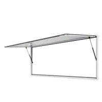 VEVOR Concession Window 96″x36″, Aluminum Alloy Food Truck Service Window with Awning Door & Drag Hook, Up to 85 Degrees Stand Serving Window for Food Trucks Concession Trailers, Glass Not Included | VEVOR US