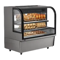 VEVOR Refrigerated Display Case, 18 Cu.Ft./505L Large Pastry Display Case, 2-Tier Commercial Display Refrigerator with LED Lighting, Downdraft Cooling, Movable with Casters, for Bakery | VEVOR US