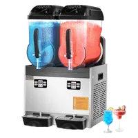 VEVOR Commercial Slushy Machine, 12Lx2 Double Tank Frozen Drink Machine, 96 Cups Stainless Steel Margarita Smoothie Frozen Drink Maker, Slushie Maker for Home Party Restaurants Cafe Bars | VEVOR US