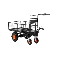 VEVOR Electric Utility Cart, 660lbs Capacity Power Wagon, 36V 432W Battery Powered Steel Garden Cart with Brake, Heavy Duty Electric Assist Wagon, Material Hauler, Wheelbarrow for Farm & Garden | VEVOR US