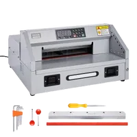 VEVOR Electric Paper Cutter, 300W Heavy Duty Paper Cutter Machine 11.8 in / 330 mm Cutting Width, 1.5 in / 38 mm Cutting Thickness, Electric Guillotine Trimmer with Casters & Infrared Function | VEVOR US