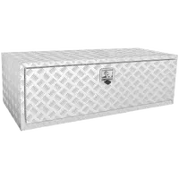 VEVOR Underbody Truck Box, 48″×24″×24″ Pickup Storage Box, Heavy Duty Aluminum Diamond Plate Tool Box with Lock and Keys, Waterproof Trailer Storage Box with T-Handle Latch for Truck, Van, Trailer | VEVOR US