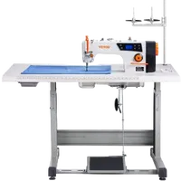 VEVOR Industrial Sewing Machine, Upgraded 550W Servo Motor with Table Stand, 5000s.p.m Heavy Duty Lockstitch Sewing Machine, High Speed, Clear Control Panel and Electro-mechanization Start-stop | VEVOR US