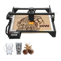 VEVOR Laser Engraver, 20W Output, Laser Engraving Cutter Machine, 13.7 x 15.7 in/35 x 40 cm Working Area, 10000 mm/min Movement Speed, Compressed Spot with Eye Protection, for Wood, Certain Metal | VEVOR US