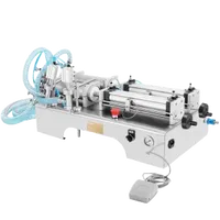 VEVOR Horizontal Liquid Filling Machine 100-1000ml, Pneumatic Liquid Filling Double Heads, Automatic Bottle Filler for High Viscosity Liquid and Paste | VEVOR US