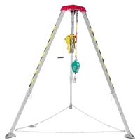 VEVOR Confined Space Tripod with 2600lbs Winch Confined Space Kit 8\′ Legs and 98\′ Cable Confined Space Rescue Tripod with 32.8\′ Fall Protection for Confined Space Rescue | VEVOR US