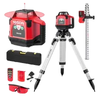 VEVOR Rotary Laser Level Kit, 1650ft 360-Degree Self Leveling Red Horizontal Laser Transit,with Heavy-duty Tripod, Receiver, Remote Control, Toolcase, IP54 Waterproof, 0.06 in/100 ft for Construction | VEVOR US