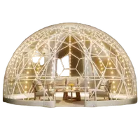 VEVOR Garden Dome Igloo, 15 x 9.5 ft Outdoor Clear Bubble Tent for 10-14 Person, Weatherproof Geodesic Dome Greenhouse with Window, PVC Igloo Tent for Backyard Patios Camping Party Wedding | VEVOR US