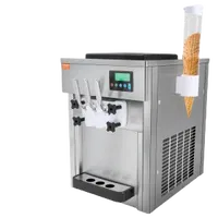 VEVOR Commercial Ice Cream Machine, 21 QT/H Yield, 1800W 3-Flavor Countertop Soft Serve Ice Cream Maker, 2 x 4L Hopper 2 x 1.8L Cylinder, LCD Panel Auto Clean Pre-cooling, for Restaurant Snack Bar | VEVOR US