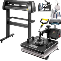 VEVOR 8 In 1 Heat Press Sublimation Machine & 28″ Vinyl Cutter Cutting Plotter | VEVOR US