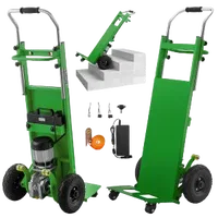 VEVOR Electric Stair Climbing Dolly, 880lbs Electric Stair Climbing Hand Trucks with 157.5in Rope & Extendable Handle, Heavy Duty Stair Climber for Warehouse Logistics, Moving Furniture(Green) | VEVOR US