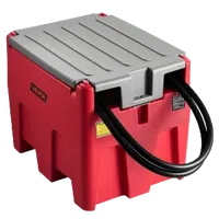 VEVOR Portable Diesel Tank, 58 Gallon Capacity & 10.6 GPM Flow Rate, Fuel Tank with 12V Electric Transfer Pump and 13.1ft Rubber Hose, PE Diesel Transfer Tanks for Easy Fuel Transportation, Red | VEVOR US