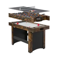 VEVOR 3-in-1 Combo Game Table Set, 54″ Air Hockey Table, Multi Combination Table with Air Hockey, Ping Pong, Foosball, Pushers & Pucks, Air Powered Arcade Hockey Table for Family Game Room Office | VEVOR US