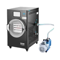 VEVOR Vacuum Freeze Dryer Machine, 8.8-13.2 LBS/Batch Food Freeze Drying Machine with 4-Layer Trays, Vacuum Pump, Adjustable Timer and Temperature Control, for Fruits Vegetables Meat, Black | VEVOR US