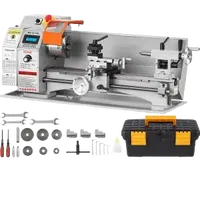 VEVOR Compact Metal Lathe, 7″ x 16″, 800W, Precision Desktop Metalworking Lathe, Variable Speed 150-2500 RPM, Includes 3.9″ 3-jaw Chuck & Tool Box for Detailed Part Crafting | VEVOR US