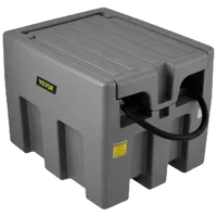 VEVOR Portable Diesel Tank, 58 Gallon Capacity & 10 GPM Flow Rate, Diesel Fuel Tank with 12V Electric Transfer Pump and 13.1ft Rubber Hose, PE Diesel Transfer Tank for Easy Fuel Transportation,Gray | VEVOR US