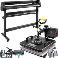 VEVOR 8 In 1 Heat Press Sublimation Machine & 53″ Vinyl Cutter Cutting Plotter | VEVOR US