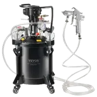 VEVOR Spray Paint Pressure Pot, 10 L/2.5 gal Fully Automatic Stirring Pressure Pot Tank, 70 psi Adjustale Pressure, Pressure Pot Paint Tank with Spray Gun and Hoses, for Home Decor Industry Painting | VEVOR US