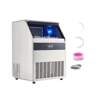 VEVOR Commercial Ice Maker Machine, 440lbs/24H Ice Maker Machine with 130lbs Storage Capacity, 160 Ice Cubes in 15 Minutes, LED Digital Display Freestanding Self-Cleaning for Bar Office Restaurant | VEVOR US