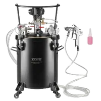 VEVOR Spray Paint Pressure Pot, 30 L/7.5 gal Fully Automatic Stirring Pressure Pot Tank, 70 psi Adjustale Pressure, Pressure Pot Paint Tank with Spray Gun and Hoses, for Home Decor Industry Painting | VEVOR US