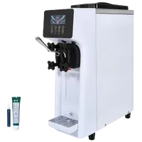 VEVOR Commercial Ice Cream Machine, 10.6 QT/H Yield, 1000W Single Flavor Countertop Soft Serve Ice Cream Maker, with 4L Hopper 1.6L Cylinder, LCD Panel Auto Clean Pre-cooling, for Restaurant Snack Bar | VEVOR US