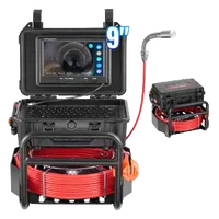 VEVOR Sewer Camera, 98 ft/30m, Self-Leveling Drain Camera with 512Hz Transmitter, Distance Counter, 9″ Screen 1080P HD Snake Plumbing Camera with Light-12 LED & 32GB Card for Duct Pipe | VEVOR US