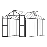 VEVOR Polycarbonate Greenhouse, 8 x 14 Ft, Outdoor Greenhouse with 2 Vent Windows, Pavilion Styled Greenhouse with Hinged Door, Aluminum Large Walk-in Greenhouse Kit for Outside Garden Backyard | VEVOR US