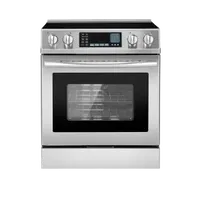 VEVOR 30 in Electric Range Oven, 4.8 Cu. Ft. Capacity Compact Freestanding Oven, Stainless Steel Kitchen Stove, with 5 Burners, Timer, Self-Cleaning, Easy Reach Racks, Storage Drawer(No Power Cord) | VEVOR US