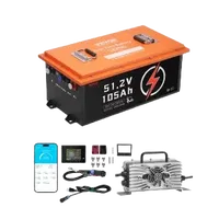 VEVOR 48V 105Ah Golf Cart Lithium Battery, 48 Volt Golf Cart Battery with 200A BMS, Touch Monitor and Mobile APP, LiFePO4 Battery with 600A Peak Current, 20A Charger and 4000+ Cycles, for Golf Carts | VEVOR US