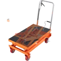 VEVOR Hydraulic Lift Table Cart, 770lbs Capacity 59″ Lifting Height, Manual Double Scissor Lift Table with 4 Wheels and Non-slip Pad, Hydraulic Scissor Cart for Material Handling and Transportation | VEVOR US