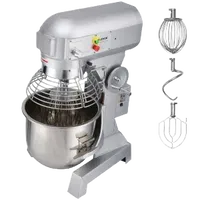 VEVOR Commercial Food Mixer 20Qt 750W 3 Speeds Adjustable 105 180 and 408 RPM Food Processor Heavy Duty with Stainless Steel Bowl Dough Hooks Whisk Beater for Schools Bakeries Restaurants Pizzeria | VEVOR US