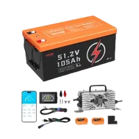 VEVOR 48V 105Ah Golf Cart Lithium Battery, 48 Volt Golf Cart Battery with 200A BMS, LCD Monitor and Mobile APP, LiFePO4 Battery with 600A Peak Current, 20A Charger and 4000+ Cycles, for Golf Carts | VEVOR US