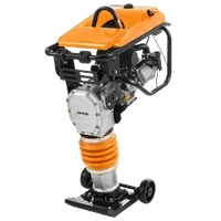 VEVOR Jumping Jack Compactor, 6.5 HP Vibratory Rammer Fuel-Powered 196 cc Engine Tamper, 3600 lbs Impact Force, 26″ Max Compaction Depth, for Soil, Gravel, Footings, Concrete Slabs, and Foundations | VEVOR US
