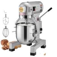 VEVOR Commercial Food Mixer, 18.7L Commercial Stand Mixer with 3 Adjustable Speeds, 1100W Dough Mixer with Stainless Steel Bowl and 3 Mixing Attachments, Ideal for Restaurant, Bakery, Pastry shop, Caf | VEVOR US