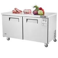 VEVOR 60″ Commercial Refrigerator Sandwich & Salad Prep Table, 16.4 Cu. Ft Stainless Steel Refrigerated Food Prep Station with 2 Doors, Frost Free Refrigerator with Lock for Restaurant, Bar, Store | VEVOR US