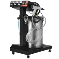 VEVOR Powder Coating System, 50 W 100KV Electrostatic Output Powder Coating Kit with 50L Powder Hopper, 450g Per Minute Powder Coating Machine with Spray Gun and Trolley Base, for Indoor and Outdoor | VEVOR US