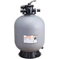VEVOR Sand Filter, 24-inch, Up to 65 GPM Flow Rate, Above Inground Swimming Pool Sand Filter System with 7-Way Multi-Port Valve, Filter, Backwash, Rinse, Recirculate, Waste, Winter, Closed Functions | VEVOR US
